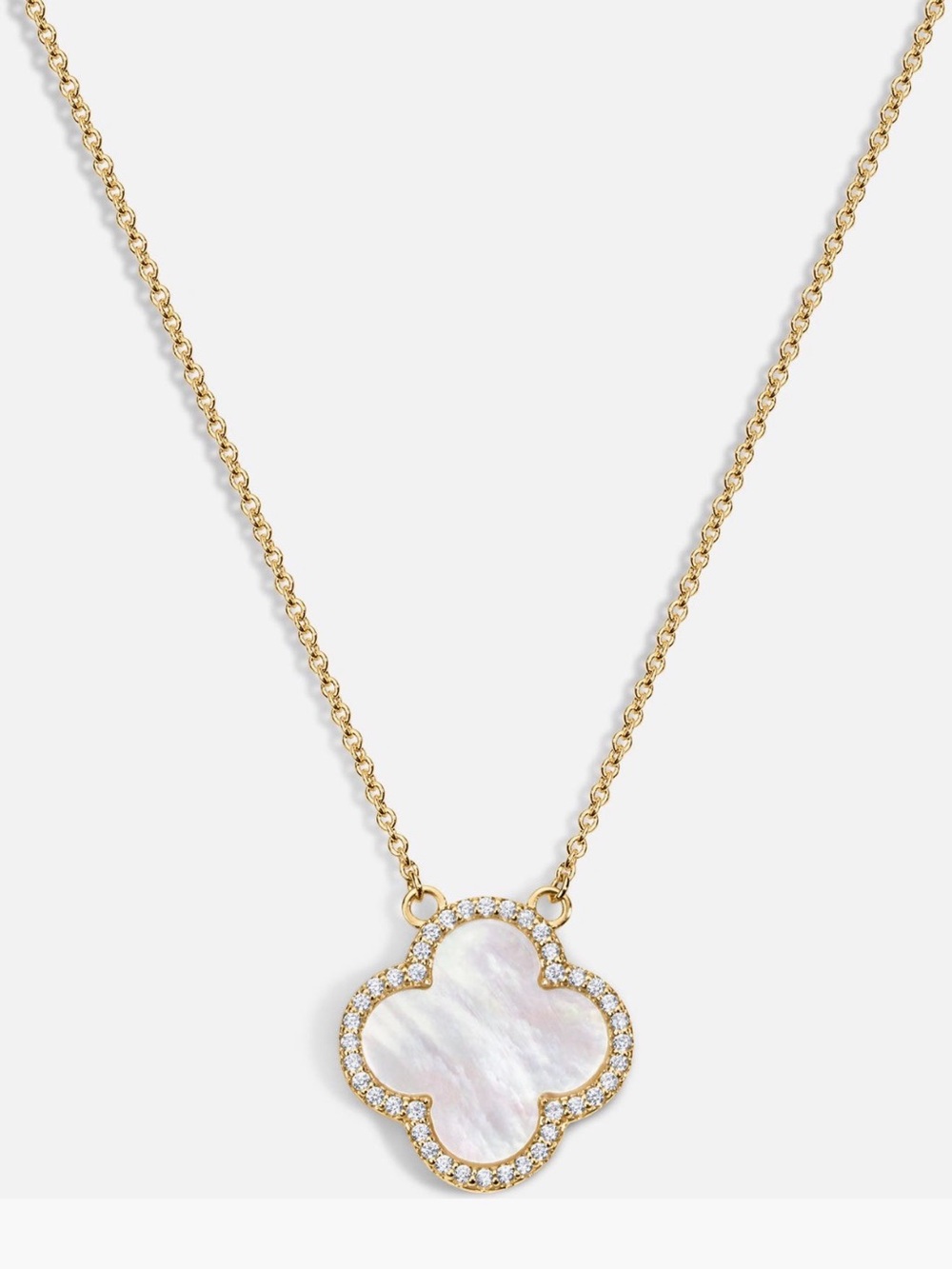Electric Picks Icon White Clover Necklace